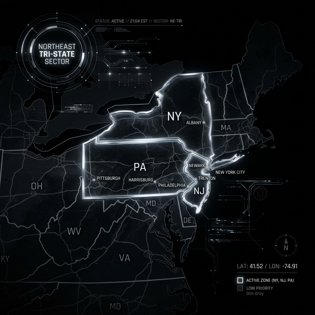 Map of CARKEYTECH Coverage Areas